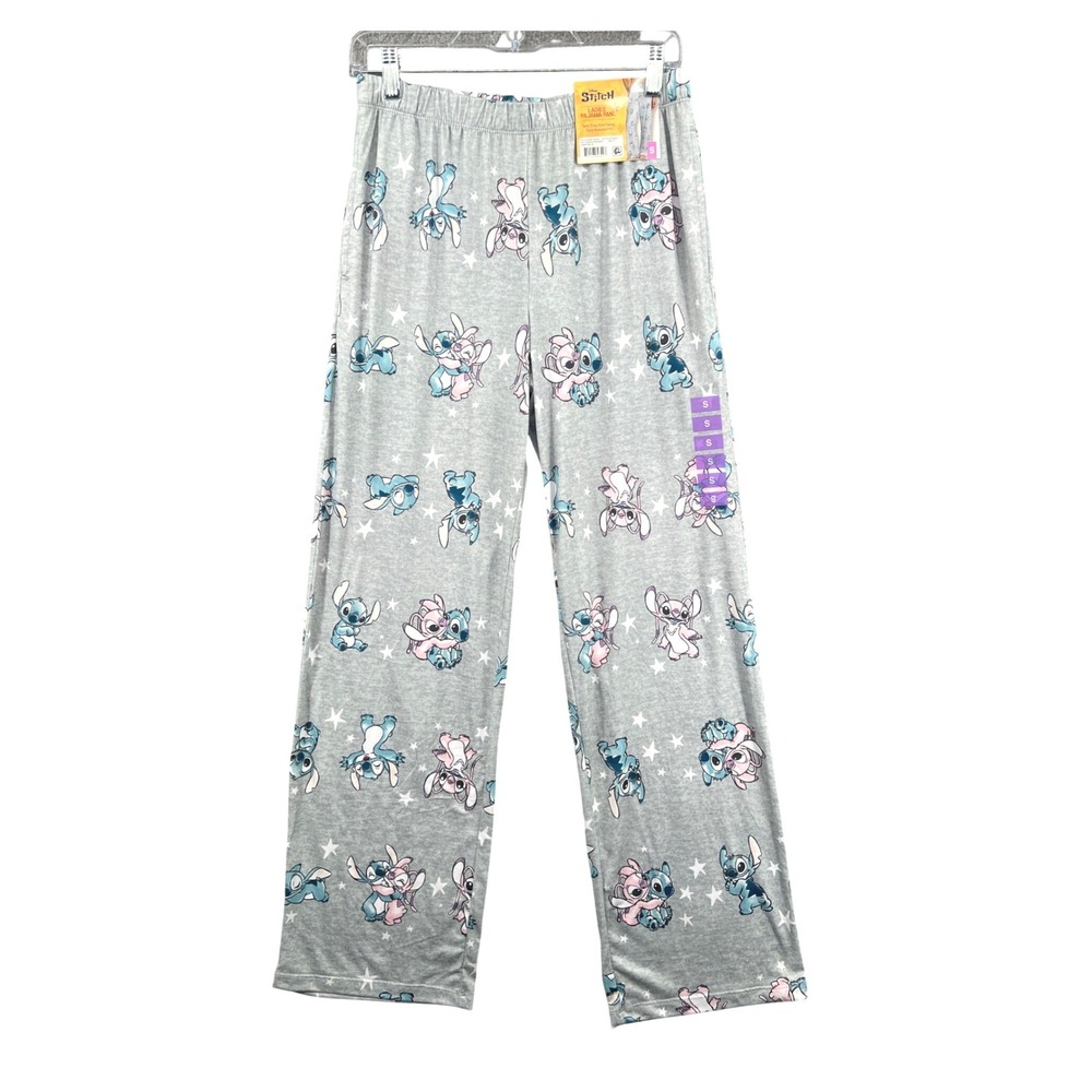 Disney Stitch‎ Angel Ladies Pajama Sleep Pants Star All Over Print Size S NWT - Picture 1 of 6